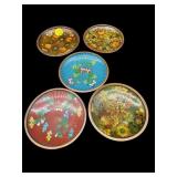 5 PC LOT OF 4 IN MINIATURE PLATES