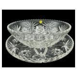 2 PC LOT ANCHOR HOCKING "STAR OF DAVID" LARGE