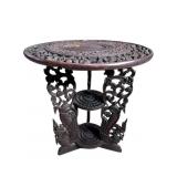 HEAVY CARVED ORIENTAL ROSEWOOD TABLE