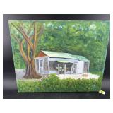 SOUTHERN CHICKEN COOP AND WATERMELON STAND OIL ON