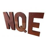 LOT OF 3 LARGE METAL LETTERS