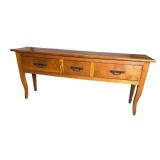 PINE PEGGED 3 DRAWER SIDEBOARD