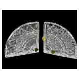 PR WATERFORD CRYSTAL BOOKENDS