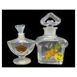 2 PC LOT OF FRENCH NANCY CRISTAL PERFUME BOTTLES