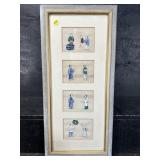 ANTIQUE CHINESE PAINTINGS ON RICE PAPER IN FRAME