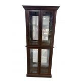 PULASKI CHERRY BEVELLED GLASS CURIO