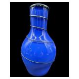 ARTIST SIGNED HAND BLOWN ART GLASS APPLIED SWIRL