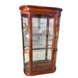 PULASKI CHERRY BOW FRONT CURIO