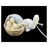 LLADRO DUCKS MOTHER WITH 4 DUCKLINGS FIGURINE