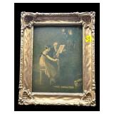 PIANO PLAYER PRINT IN ORNATE GOLD FRAME