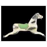 WOOD CARVED PAINT DECORATED RUNNING HORSE WALL