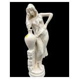 TALL WATER MAIDEN CHALKWARE SCULPTURE