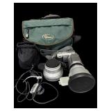 VINTAGE SONY CYBERSHOT 5.0 CAMERA OUTFIT & BAG