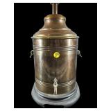 LARGE BRASS SAMOVAR STYLE DECORATIVE TABLE LAMP