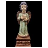 LARGE PLASTER ANGEL SANTOS GARDEN FIGURE STATUE