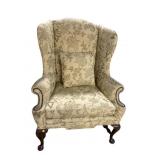 OLDER MODEL QUEEN ANNE WINGBACK CHAIR