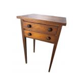 SOLID MAHOGANY 2 DRAWER HEPPLEWHITE STAND
