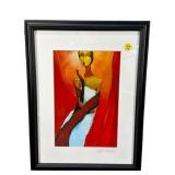 MODERN DESIGN SERIGRAPH OF WOMAN'S PORTRAIT