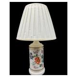 PORCELAIN FLORAL DECORATED TABLE LAMP