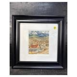 RICHARD C SANDOVAL MOUNTAIN SCENE WATERCOLOR