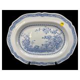 ENGLISH FURNIVALS QUAIL BLUE AND WHITE PLATTER