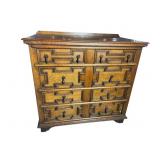 OAK 4 DRAWER JACOBEAN CHEST