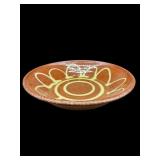 ARTIST SIGNED RED SLIPWARE POTTERY BOWL