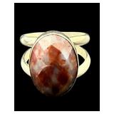 DESIGNER JAY KING STERLING SMOKY QUARTZ RING;