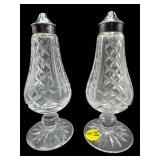 PR OF WATERFORD CRYSTAL TALL SALT AND PEPPER