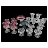 LARGE LOT OF MISC CRYSTAL STEMS/COMPOTES