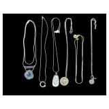 6 PC LOT STERLING NECKLACES