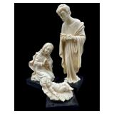 SIGNED G. R. 3 PC RESIN NATIVITY SET