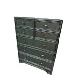 FICKS REED WICKER FINISH BAMBOO 5 DRAWER CHEST