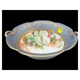 NIPPON HAND PAINTED DOUBLE HANDLED BOWL