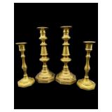 2 PRS SOLID BRASS CANDLESTICKS
