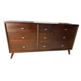 CHERRY MCM 9 DRAWER DRESSER