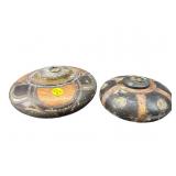 PR OF ROUND BRASS FITTING BOXES