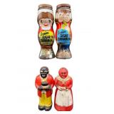 DOMINO SUGAR & MAMMY SALT & PEPPERS SHAKERS