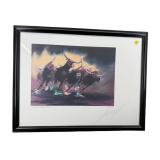 SIGNED PRINT 'THE MARKET IS TURNING A CORNER' O