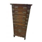 OLDER KOREAN BRASS ADORNED CHEST