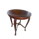 CONTEMPORARY ALLIGATOR FINISH CHERRY TABLE