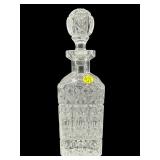 LARGE QUALITY HEAVY CRYSTAL DECANTER WITH STOPPER