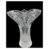 LARGE SHANNON CRYSTAL PALM TREE VASE
