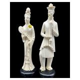 LOT OF 2 HARD RESIN ORIENTAL FIGURES