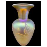 ROBERT HELD ART GLASS IRIDESCENT PULLED FEATHER