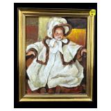 SIGNED D.CHANDLER PAINTING ON CANVAS IN FRAME