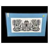 SIGNED SCHERENSCHNITTE OF NOAHS ARK