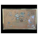 ANTIQUE CHINESE SILK FRAMED