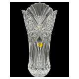 LARGE CUT CRYSTAL FLOWER VASE