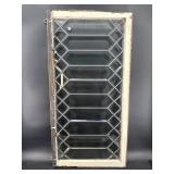 ANTIQUE BEVELED LEADED GLASS WINDOW